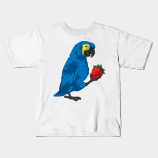 Parrot Strawberry Fruit Kids T-Shirt